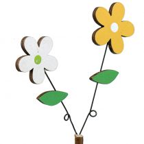 Article Bouchon décoratif fleur en bois H44cm 6 pcs