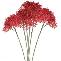Article Fleurs artificielles rouges sureau pour bouquet d&#39;automne 52cm 6pcs