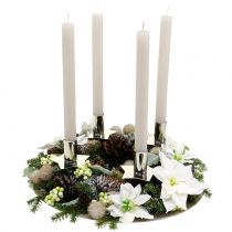 Etoile de Noël en bouquet blanc Ø18cm L30cm