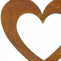 Coeur rouille décoration de jardin coeur en métal 10cm 12pcs
