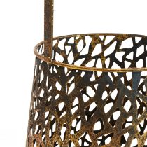 Article Déco lanterne décoration de table photophore doré antique 14,5cm