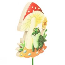 Article Bouchon décoratif bouchon de fleur en bois décoration grenouille 6,5 cm 18 pièces