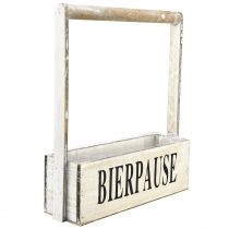 Article Jardinière avec poignée boîte vintage « Beer Break » 30×9×10cm