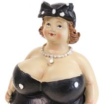 Figurine décorative femme potelée dames figurine décoration salle de bain H16cm lot de 2
