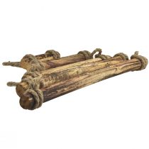 Article Décoration murale sapin de Noël bois décoration bohème flammé 50×65cm