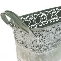 Bol décoratif en métal fleur bol anse 25,5/30/35,5cm lot de 3