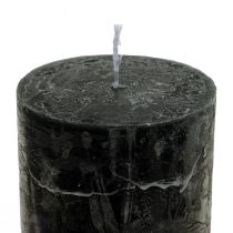 Article Bougies noires bougies piliers de couleur unie 50x100mm 4 pcs