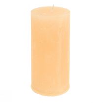 Bougies colorées unies lumineuses piliers d&#39;abricot 50×100mm 4pcs