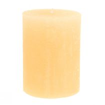 Bougies Apricot Light Bougies piliers de couleur unie 60×80mm 4pcs