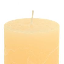 Article Bougies bougies piliers de couleur claire abricot 60×100mm 4pcs