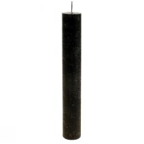 Bougies bâton teintées bougies noires 34×240mm 4pcs