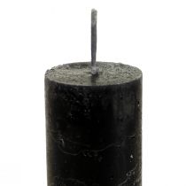 Article Bougies coniques bougies teintes en noir 34×240mm 4 pcs