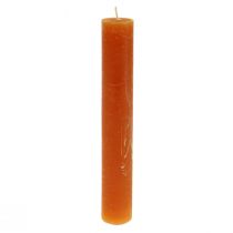 Bougies Orange Foncé Solide Coucher de Soleil 34x240mm 4pcs