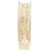 Article Ruban ruban décoratif communion beige 25mm 20m