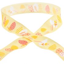 Article Ruban cadeau Ruban décoratif de Pâques Oeufs de Pâques jaune 40mm 20m