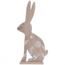 Article Lapin de Pâques Décoration de Pâques Lapin décoratif en bois assis 20×40cm