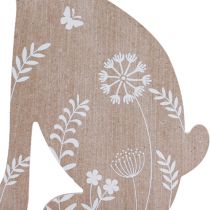 Article Lapin de Pâques Décoration de Pâques Lapin décoratif en bois assis 20×40cm