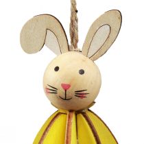 Article Décoration de Pâques à suspendre Lapins de Pâques Décoration à suspendre en bois H9,5 cm 8 pièces