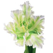 Article Fleur artificielle perroquet tulipe artificielle vert blanc 69cm