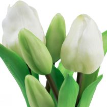 Article Tulipes artificielles en pot Tulipes blanches fleurs artificielles 22cm