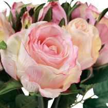 Article Roses Artificielles Rose Crème Roses Artificielles Décoration 29cm 12pcs