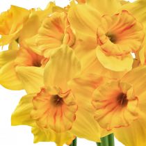 Article Jonquille décoration fleurs artificielles jonquilles jaunes 38cm 3pcs