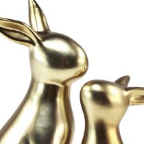 Article Lapins de Pâques lapin doré en céramique maman 20/13cm lot de 2
