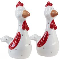 Article Poulets décoratifs figurines de décoration de Pâques 12cmx7,5cmx18,5cm 2pcs