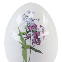 Article Décoration oeufs de Pâques en céramique avec décoration florale 12cm 3pcs