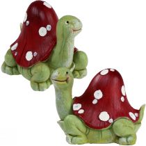 Article Décoration tortue amanite mouche décoration vert rouge 10cm 2pcs