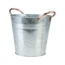 Article Pot de fleur avec anses seau décoratif en métal Ø21cm H19,5cm