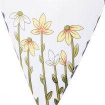 Article Coeurs en métal blanc à suspendre style campagnard 14 × 1,5 × 20 cm 2 pièces