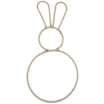 Article Boucle de décoration de lapin de Pâques lapin de décoration de Pâques naturel 20×40cm 4pcs