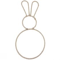 Article Anneau déco Lapin de Pâques Métal Fibre 20×40cm 4pcs