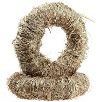 Article Couronne décorative couronne de foin couronne naturelle couronne d&#39;été Ø27cm 2 pcs
