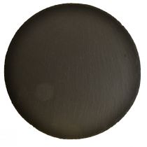 Article Assiette en ardoise naturelle plateau rond en pierre noir Ø30cm 2pcs