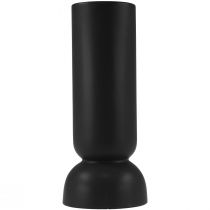 Vase Céramique Noir Forme Ovale Moderne Ø11cm H25.5cm