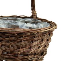 Article Panier avec anse panier à plantes rond Ø27/23/19cm lot de 3