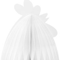 Article Figurine décorative en papier nid d'abeille poulet blanc 28,5x15,5x30cm
