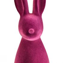Article Décoration de Pâques en forme de lapin floqué – 2e choix – Violet 15×15,5×47cm