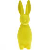 Article Décoration de lapin de Pâques, jaune-vert, debout, floqué, 15×15,5×47cm