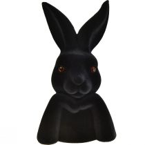 Article Buste de lapin pensant floqué noir – 2e qualité – Pâques 16,5 × 13 × 27 cm