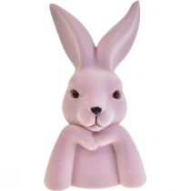 Article Buste de lapin pensant violet clair – 2e qualité – Pâques 16,5 × 13 × 27 cm