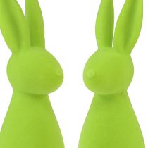 Article Lapins floqués vert pomme – 2e choix – Décoration de table de Pâques 8×10×29cm 2 pièces