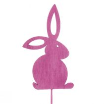Article Lapins de Pâques en pompon sur pique de fleurs 28cm 16pcs