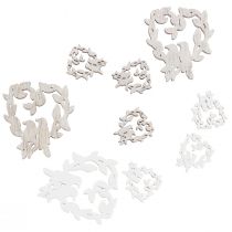 Article Décoration de table oiseau coeur en bois naturel 3,5/1,5 cm 72 pcs