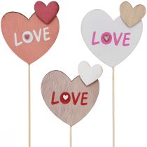 Article Bouchons de fleurs en bois Bouchons décoratifs Love 8×7,5 cm 12pcs