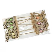 Article Lapins avec œufs de Pâques Piquets en bois 8,5cm 12pcs