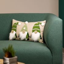 Article Coussin décoratif avec lutins coussin décoratif vert beige 50×30cm