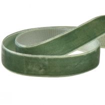 Article Ruban de velours ruban décoratif vert ruban cadeau en velours W20mm L10m